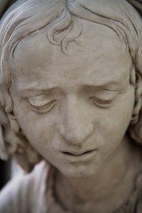Gravleggingen og jomfruens besvimelse, detalj: leder av Salome